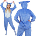 Pijama tip salopeta pentru adulti, model Stitch, marime M