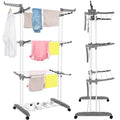 Uscator vertical pentru rufe, mobil si pliabil, cu doua umerase, 75x57x170cm, sarcina 20kg