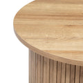Masa de cafea Atmosphera Createur d'interieur Colva, rotunda 60x45 cm, MDF bej, baza canelata
