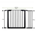 Poarta de siguranta Safety Gate pentru scari, ajustabila 110-117 cm, din otel, neagra