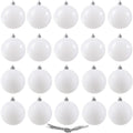 Set globuri de Craciun, 20 bucati, 6cm, alb perlat