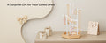 SONGMICS Stand organizator de bijuterii, cu cadru metalic, suport cercei, bratara, colier, inele, 18x21x36cm, alb