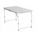 Set masa pliabila reglabila si 4 scaune, tip valiza, gri, 120x60cm