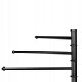 Suport cuier pentru prosoape cu 3 brate egale 32 cm, inaltime 86 cm, negru