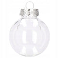 Set globuri de Craciun Inedit, 30 bucati, 6cm, transparente si albastru