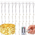 Ghirlanda luminoasa tip perdea 300 LED-uri, 3x3m, pentru interior, alimentare USB, alb cald (galben)