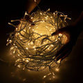 Ghirlanda luminoasa tip perdea 500 LED-uri, 20m, pentru interior/exterior, iluminare galbena, cu telecomanda