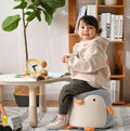 Taburet pentru copii, 28x34cm, maxim 50kg, model pinguin gri