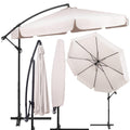 Umbrela de gradina cu brat lateral banana, cu husa, 300cm, bej