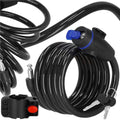 Lant antifurt bicicleta si trotineta, inchidere cheie, lungime 180 cm, Otel, Negru