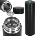 Cana termos Smart, inox, display LED, afisare temperatura, 500ml, 23cm, negru