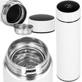 Cana termos Smart, inox, display LED, afisare temperatura, 500ml, 23cm, alb