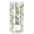 Set globuri de Craciun Inedit, 24 bucati, 5cm, transparente si verde
