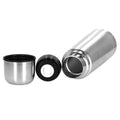Cana termos cu pahar, perete din inox dublu izolat, 750ml, 28cm, argintiu