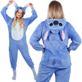 Pijama tip salopeta pentru adulti, model Stitch, marime L