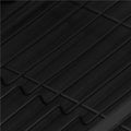 Uscator de vase cu suport tacamuri, din otel, cu tava de scurgere, manere lemn, 42x32x15cm, negru