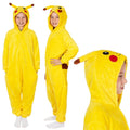 Pijama tip salopeta pentru copii, model Pikachu, marime 120-130 cm