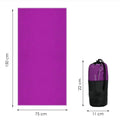 Prosop de plaja cu uscare rapida, husa de transport, 75x150cm, violet