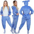 Pijama tip salopeta pentru adulti, model Stitch, marime M