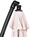 Umbrela de gradina cu brat lateral banana, cu husa, 300cm, bej