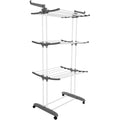Uscator vertical pentru rufe, mobil si pliabil, cu doua umerase, 75x57x170cm, sarcina 20kg