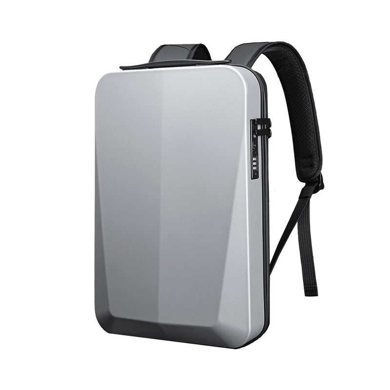 Leziter Rucsac pentru laptop Axen rigidizat Usb argintiu