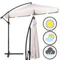 Umbrela de gradina cu brat lateral banana, cu husa, 300cm, bej