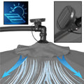 Umbrela de gradina cu brat lateral banana, iluminare LED, cu husa, 300cm, gri