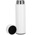 Cana termos Smart, inox, display LED, afisare temperatura, 500ml, 23cm, alb