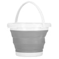Lighean pliabil, rotund, din plastic si silicon, 31x24cm, 10litri, gri