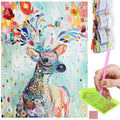 Set de broderie cu diamante 5D, 30x40cm, model Cerb