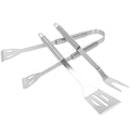 Set accesorii pentru gratar din inox, 20 de piese inclusiv perie, husa transport
