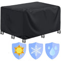 Husa mobilier gradina, impermeabila, cu protectie UV, 152x104x71cm, negru