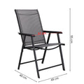 Scaun de gradina metalic, pliabil, 95x57x66cm, maxim 150kg, gri