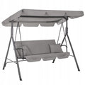 Leagan Balansoar Sersimo Luna GS13S cu Pernite pentru Terasa sau Gradina, 3 locuri, 220kg, gri