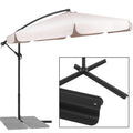 Umbrela de gradina cu brat lateral banana, cu husa, 300cm, bej