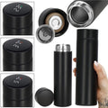 Cana termos Smart, inox, display LED, afisare temperatura, 500ml, 23cm, negru