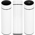 Cana termos Smart, inox, display LED, afisare temperatura, 500ml, 23cm, alb