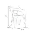 Curver Scaun de grădină din plastic Bilboa Iowback cu cotiere, negru