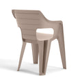 Curver Bilbao iowback scaun de grădină din plastic cu brațe cappuccino