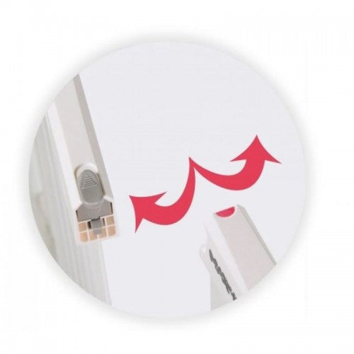 Poarta de siguranta Safety Gate pentru scari, ajustabila 118-127 cm, din otel, alba