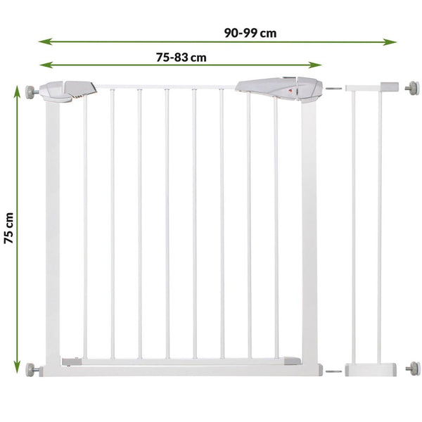 Poarta de siguranta Safety Gate pentru scari, ajustabila 90-99 cm, din otel, alba