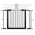 Poarta de siguranta Safety Gate pentru scari, ajustabila 75-82 cm, din otel, neagra