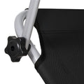 Sezlong pliabil cu parasolar, 188x57x38cm, sarcina 120kg, gri antracit
