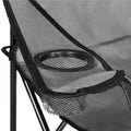 Scaun pliabil camping sau pescuit Sersimo, cu suport pahar, gri