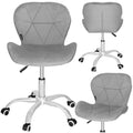 Scaun de birou ergonomic, tapitat cu catifea, 120kg, gri