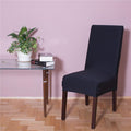 Set 4 huse universale pentru scaun, marime universala, poliester si spandex, 45 x 60 cm, negru