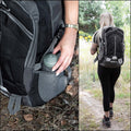 Rucsac tactic militar pentru drumetie, cu husa de ploaie, 60 litri, 25 kg, 60x43x22 cm, gri negru