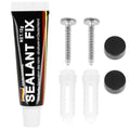 Raft de baie cu 2 agatatori, 2 sisteme instalare pe perete, aluminiu, 32x12x4cm, negru