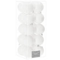 Set globuri de Craciun, 20 bucati, 8cm, alb mat